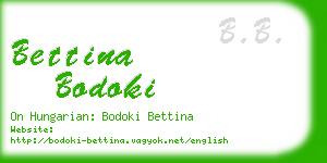 bettina bodoki business card